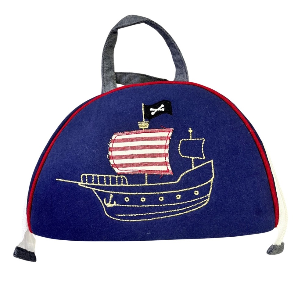 Mon Ami Pirate Ship Shark Stuffed Animal‎ Carrier Plush Play Toy Set Kids